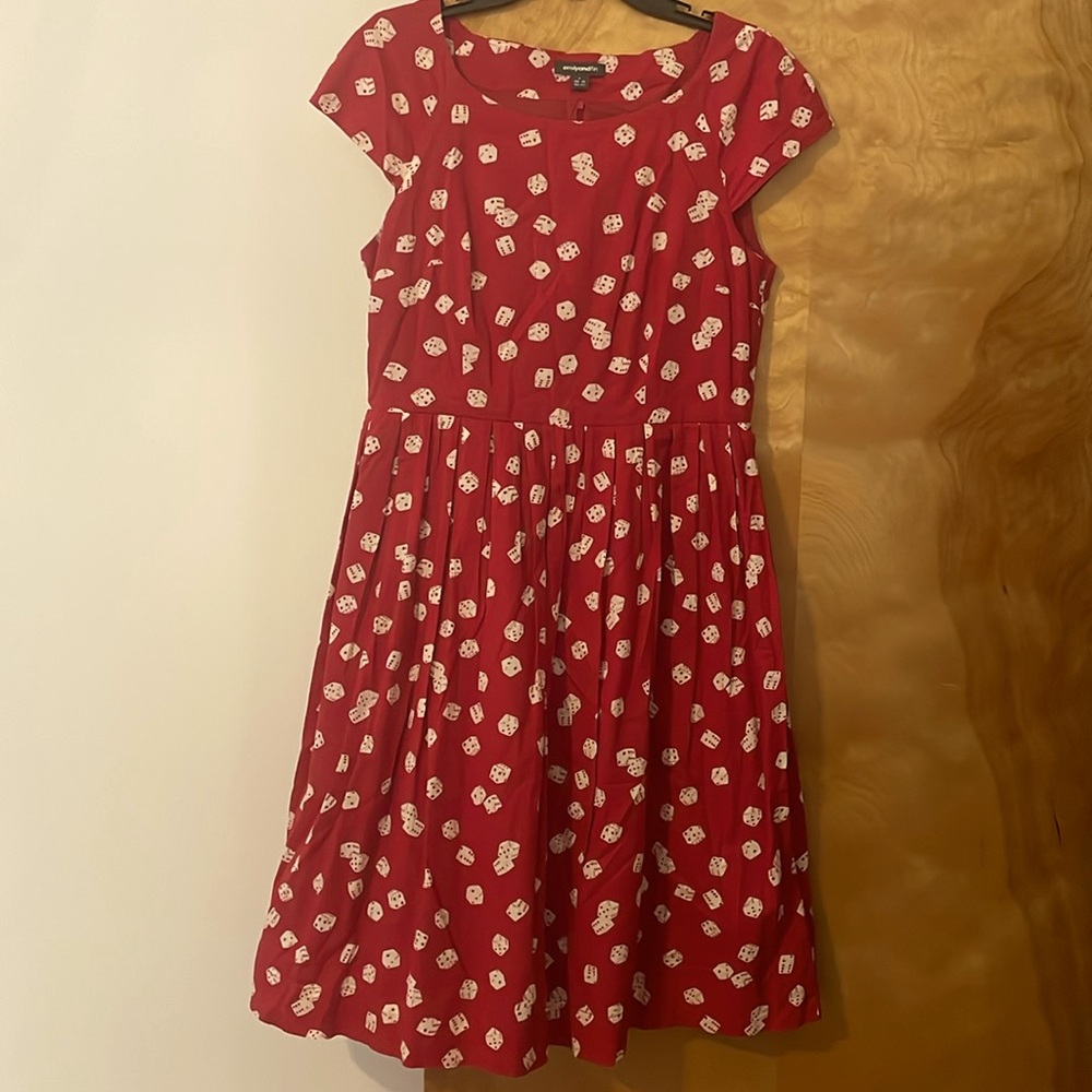 EUC Dice print Emily and fin dress